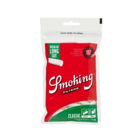 smoking caja 25  bolsas 100 filtros 8 m/m regular roja