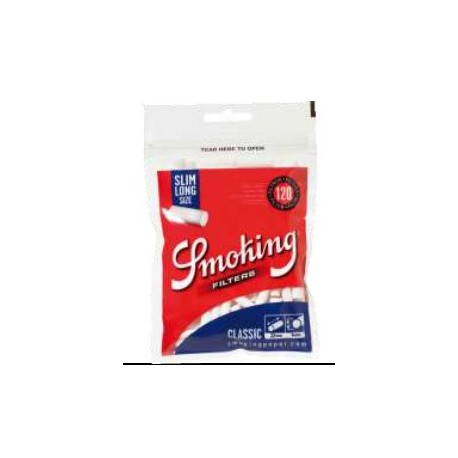 smoking caja 30 bolsas 120 filtros 6 m/m slim long