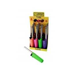 clipper expositor 12 encendedores de cocina largo tube color