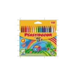 plastidecor caja 18 ceras de colores