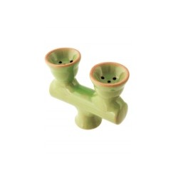 Caja 6 Cazoletas ceramica dobles Verdes 11 x 13